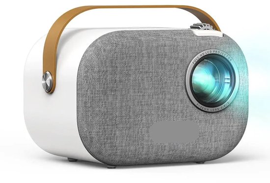 Beamer - 1080P Home Theater Mini Projector - Mini Beamer - Projector - 2.4G/5G WiFi, 200ANSI, Android 9.0 & Google Assistant – EU Plug