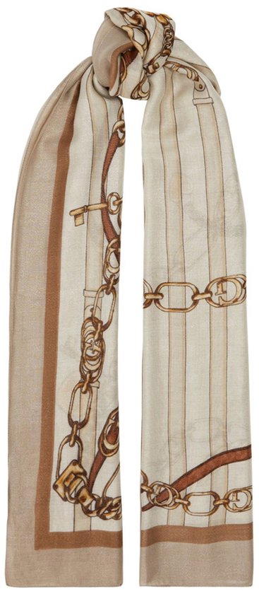 Guess Scarf 90x180 Sjaals Dames - Creme - Maat ONESIZE