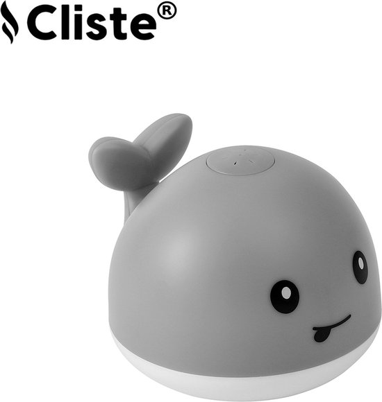 Cliste Mini de Badwalvis - Badspeelgoed - Grijs - Lichtjes - Vis Spuit Water - Badspeeltjes - Voor in bad - Fish Spray Water - bad walvis - Waterspeelgoed - Speelgoed - Fish Bath Toy - Sensor Fontein van Merkloos — afbeelding 5