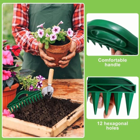 Seeding hole punch - Seeder dispenser set - Mini seed dispenser for small seeds - Handheld seeder tool - Seed drill - Multipurpose seed spacer garden tool van Merkloos	 — afbeelding 5