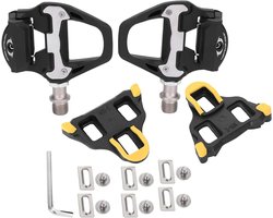 Allecto Plus - Zelfborgende pedalen voor racefietsen met anti-slip platform en verstelbare spanning - Fietspedalen voor SPD SL systeem - MTB en trekking herstel onderdelen