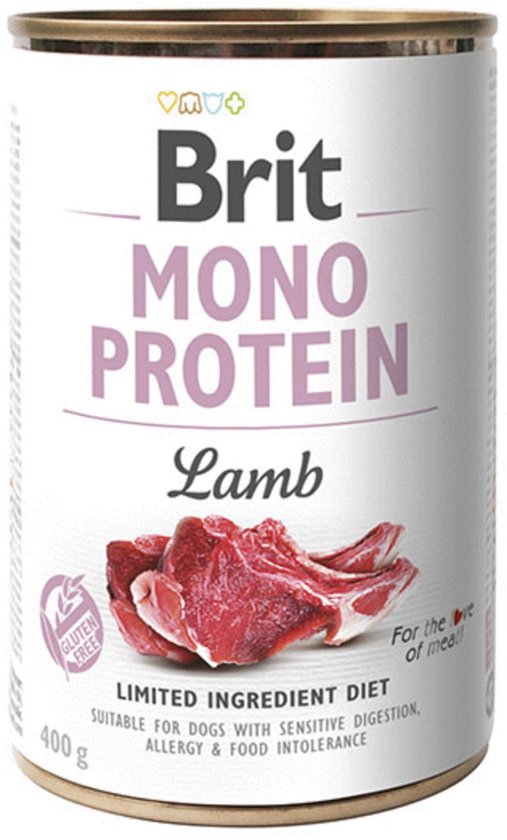 Brit Blik Care Mono Protein 400 g - Nourriture pour chiens - 6 x Agneau