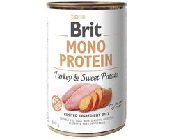 Brit Blik Care Mono Protein 400 g - Hondenvoer - 6 x Kalkoen&Zoete Aardappel