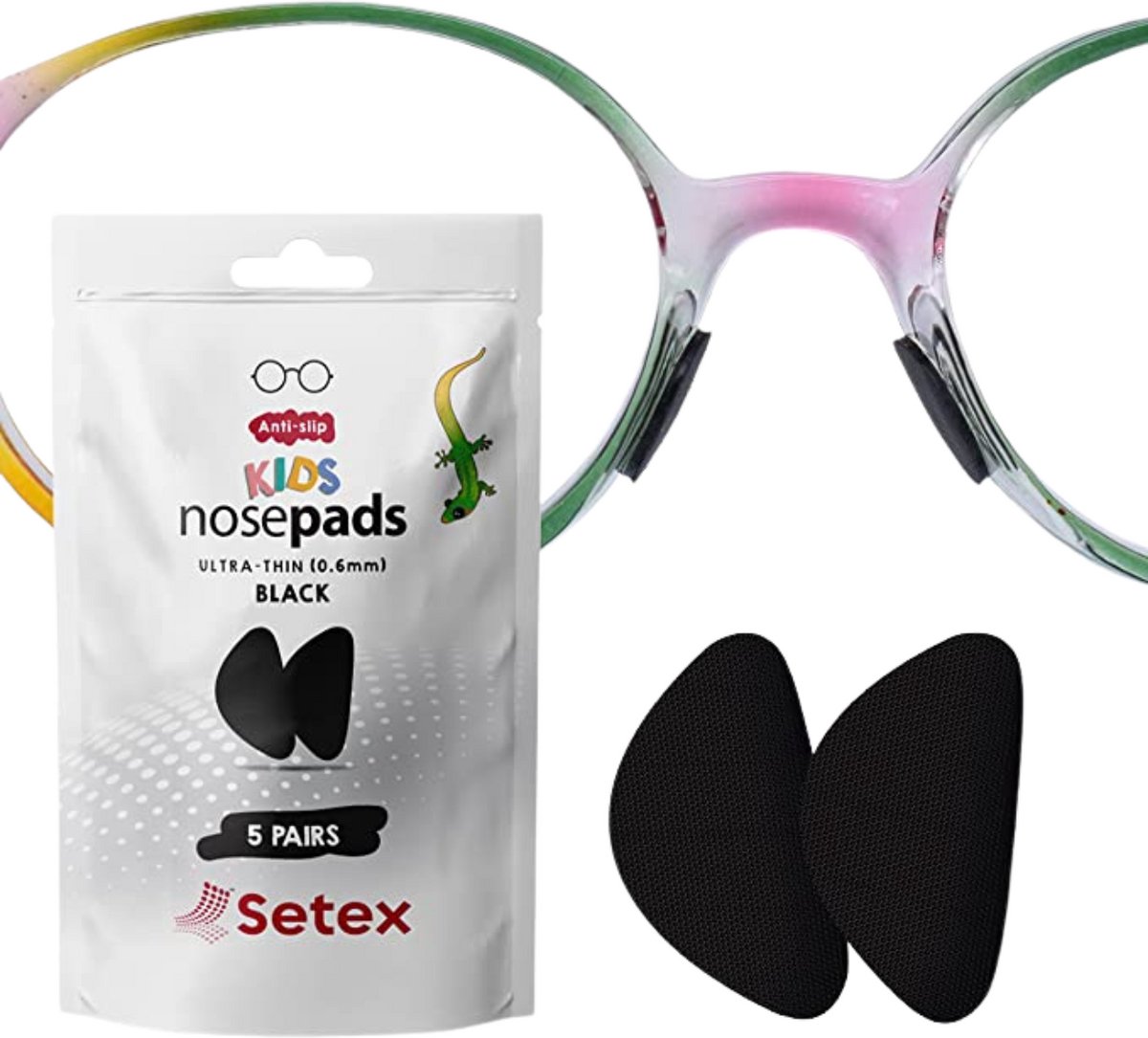 Setex anti-slip neuspad kids 0.6mm | zwart | 5 paar