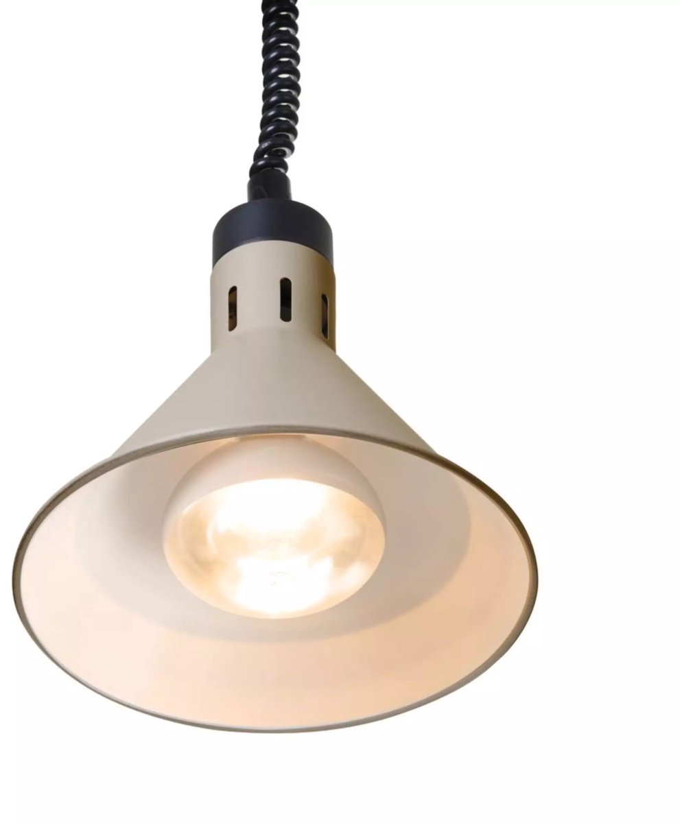 HENDI Verstelbare warmtelamp - conisch - aluminium - variabele snoerlengte - beige