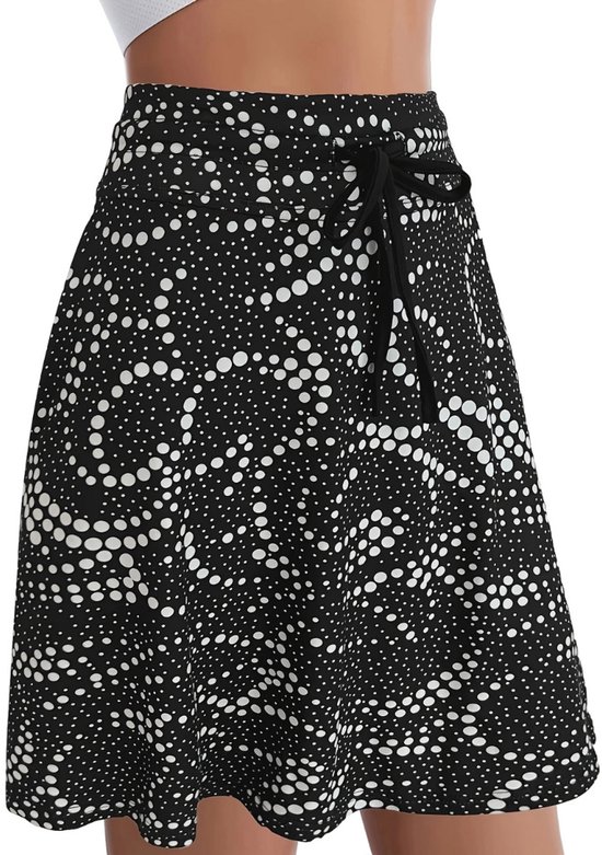 Jupe-short Bovista pour femme - Jupe-short - Jupe-culotte - Jupe de marche - Zwart 1 - Taille L