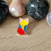 Origami vos, speldje, enamel pin, verzamelen, cadeau, hobby en meer