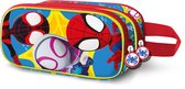 Karactermania - Marvel - Spiderman Amazing - Trousse 3D à Crayons - Étui de Dessin à Double Fermeture Éclair - Rouge