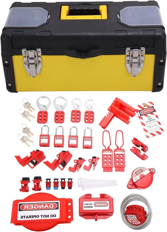 Produktbild von PRATYAHARA Steckerschloss Für Lockout-Tagout – Großes Elektrisches Verriegelungsgerät Aus Polypropylen, Industriefest