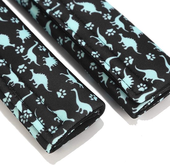Gordelbeschermer Kind - Blauwe Dino’s - 2 stuks - Kasey Products van Merkloos — afbeelding 2