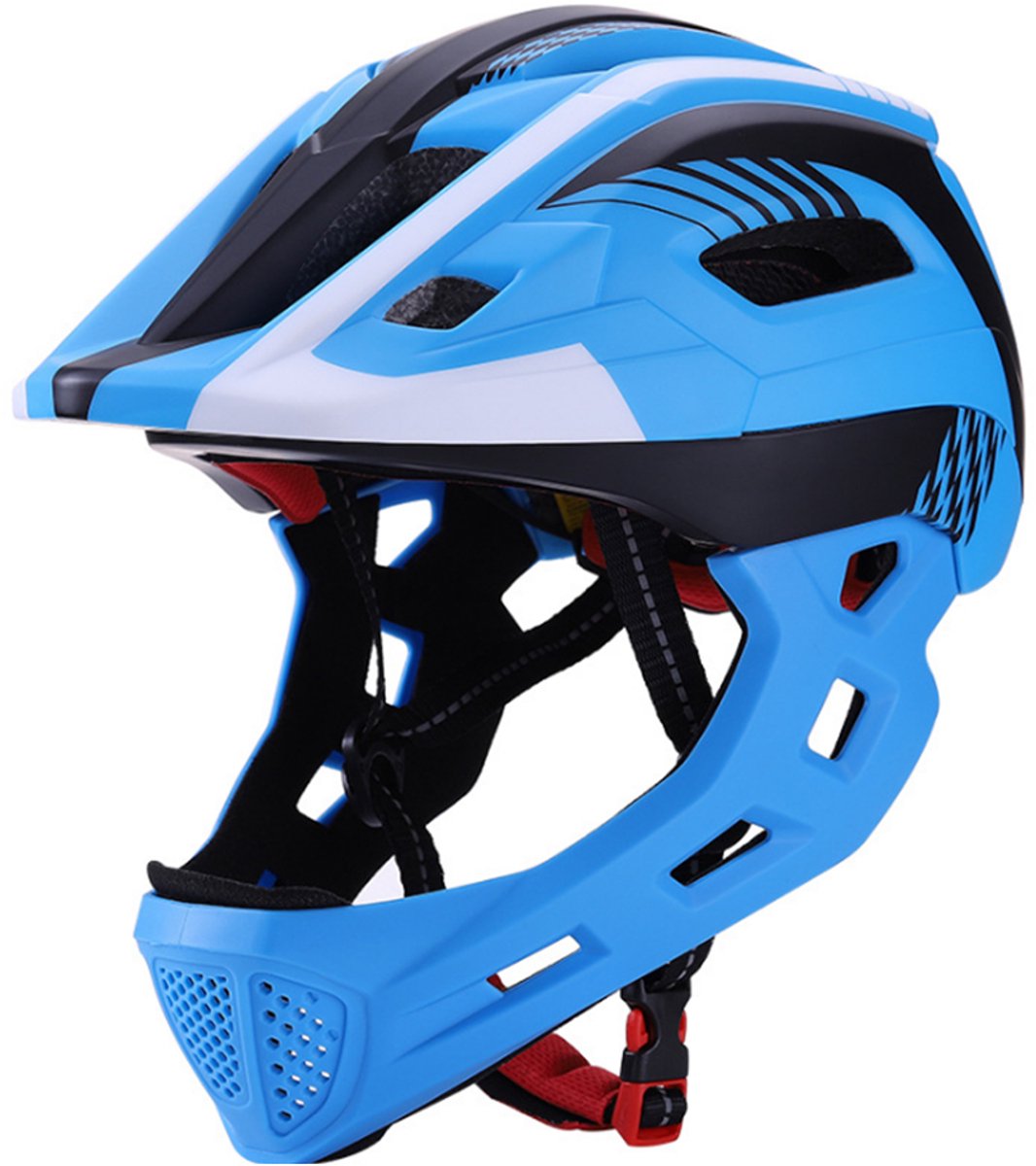 Fietshelm Kinderen Fiets - Fietshelm Jongens - Fietshelm Meisjes - Fietshelm Kind- Sporthelm Kind -Blauw-52-56CM
