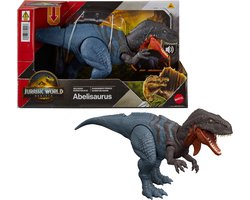 Jurassic World Rebirth Wild Brullende Abelisaurus - Met geluid en met de staart gestuurde bijtaanval