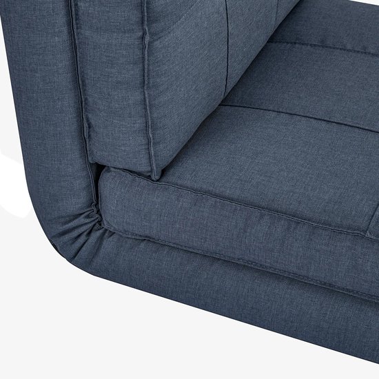 Pugsdrly Opvouwbare vloersofa slaapstoel vloerstoel 5-poots verstelbaar opvouwbare stoel slaapbank slaapbank eenpersoonsbank blauw 61 x 73 x 58 cm