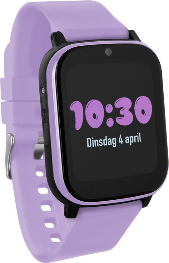 One2track Connect NEXT paars | GPS horloge voor kinderen | Bekijk de locatie van je kind. Stel veilige zones in. En videobellen met de leukste smartwatch voor kinderen