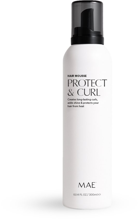 MAE® Protect & Curl | 300ml Haar mousse | haarmousse volume | hair mousse krullen | hitte bescherming