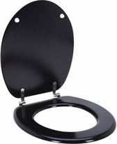 Bol.com Toiletbril MDF 18 inch zwart zwart aanbieding