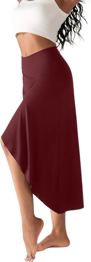 Nivard Broekrok Dames - Skort - Korte Broek - Culotte - Wandelrok - Bordeauxrood - Maat L