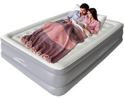 AeroRest Supreme Plush XL luchtbed 2-persoons | Extra lang luchtbed | 210 cm lengte | Met ingebouwde elektrische pomp