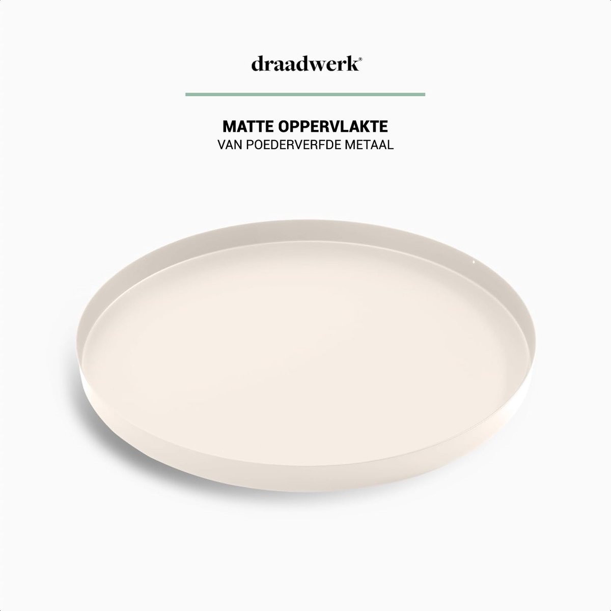 draadwerk® Decoratief dienblad crème 30 cm | dienblad van metaal | decoratieve plaat rond | Home & Living decoratie