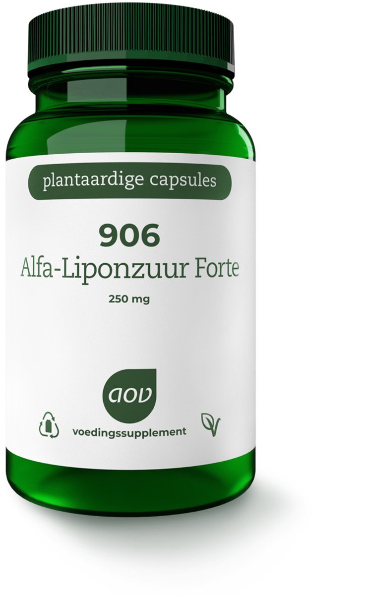 Goedkoopste AOV 906 Alfa-liponzuur - 60 vegacaps - Antioxidanten - Voedingssupplement