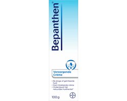 ​Bepanthen Verzorgende Crème 100g | Hydrateert en Verzacht Droge, Gevoelige Huid | Ondersteunt Natuurlijk Huidherstel met 5% Dexpanthenol | Trekt Snel In | Vrij van Parfum en Kleurstoffen​
