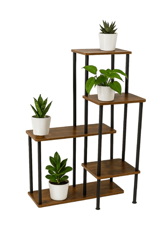 Plantenstandaard NANTEN Metaal 87 cm Zwart