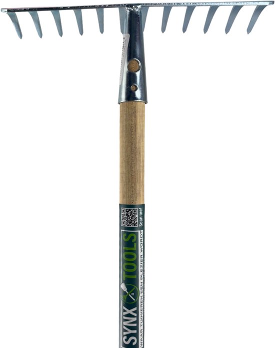 Synx Tools Tuinhark 12 Tanden verzinkt Hark - Harken - Bladharken - Bodembewerkers - Onkruidverwijderaar - Tuinartikelen - Compleet Incl. 160cm steel van Synx Tools — afbeelding 3