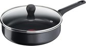 Casserole Tefal Easy Cook & Clean avec couvercle - Ø 24 cm - Non compatible induction - Revêtement antiadhésif - Aluminium - Zwart