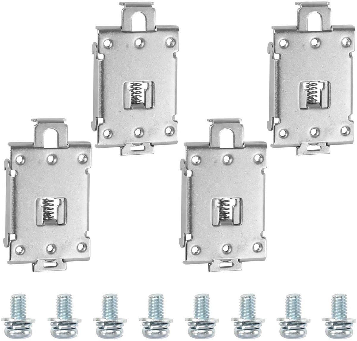Allecto Plus - Vaste halfgeleiderrelais 4 stuks voor 35 mm DIN-rail montage - Zilverkleurig - Betrouwbare beveiliging campingapparatuur