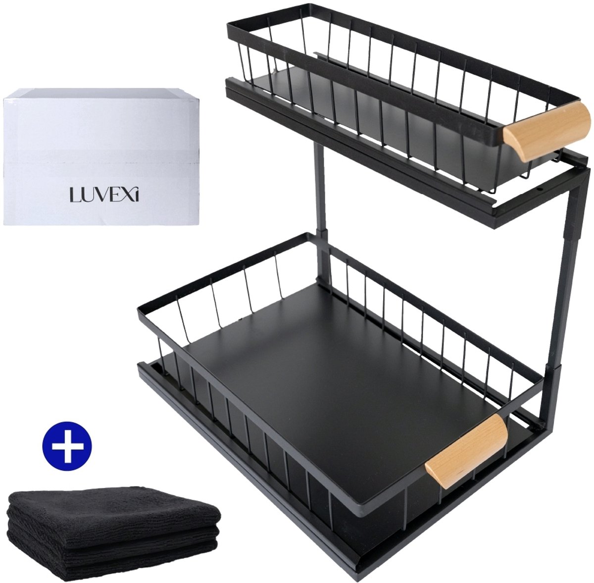 Luvexi Gootsteenkast organizer- Keukenkast organizer- Gootsteenrek - Gootsteenkast