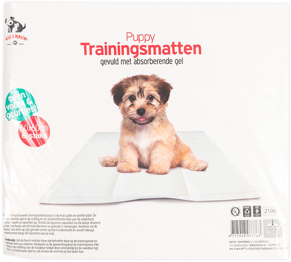 Puppy trainingsmatten | Met absorberende gel | 6 stuks | 60x60 cm
