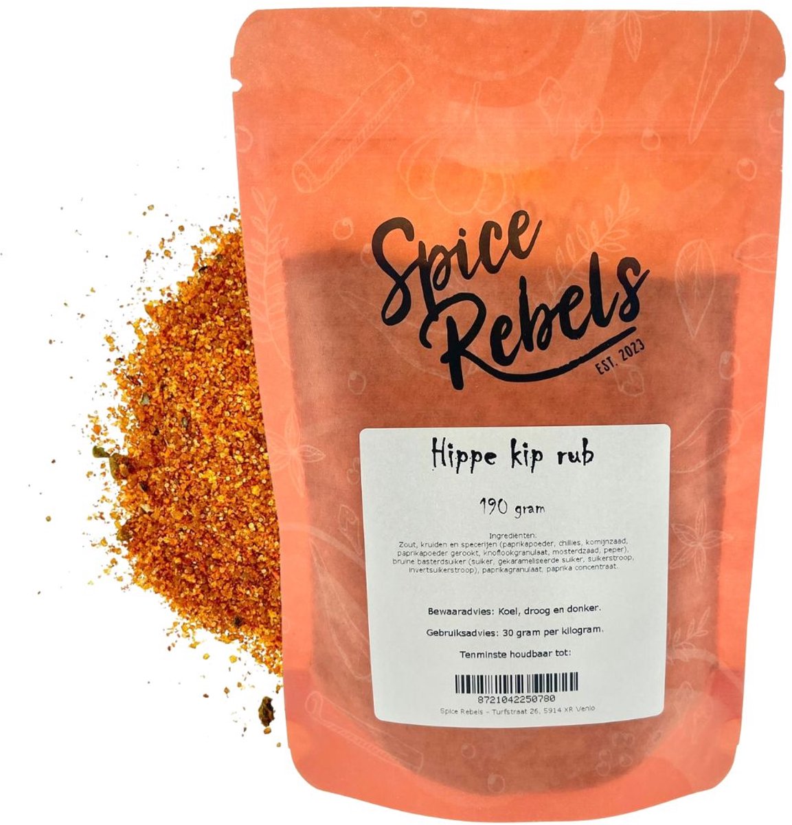 Goedkoopste Spice Rebels - Hippe kip rub - zak 190 gram - Kipkruiden Rub