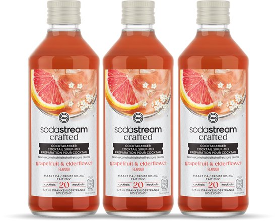 Sodastream Crafted Mixers Elderflower Grapefruit Siroop - 3 pack