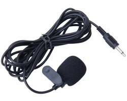 Lavalier Dasspeldmicrofoon met 3.5mm Jack AUX aansluiting - 2 Meter Kabel - Geschikt voor Smartphone, Camera en Laptop - zwart