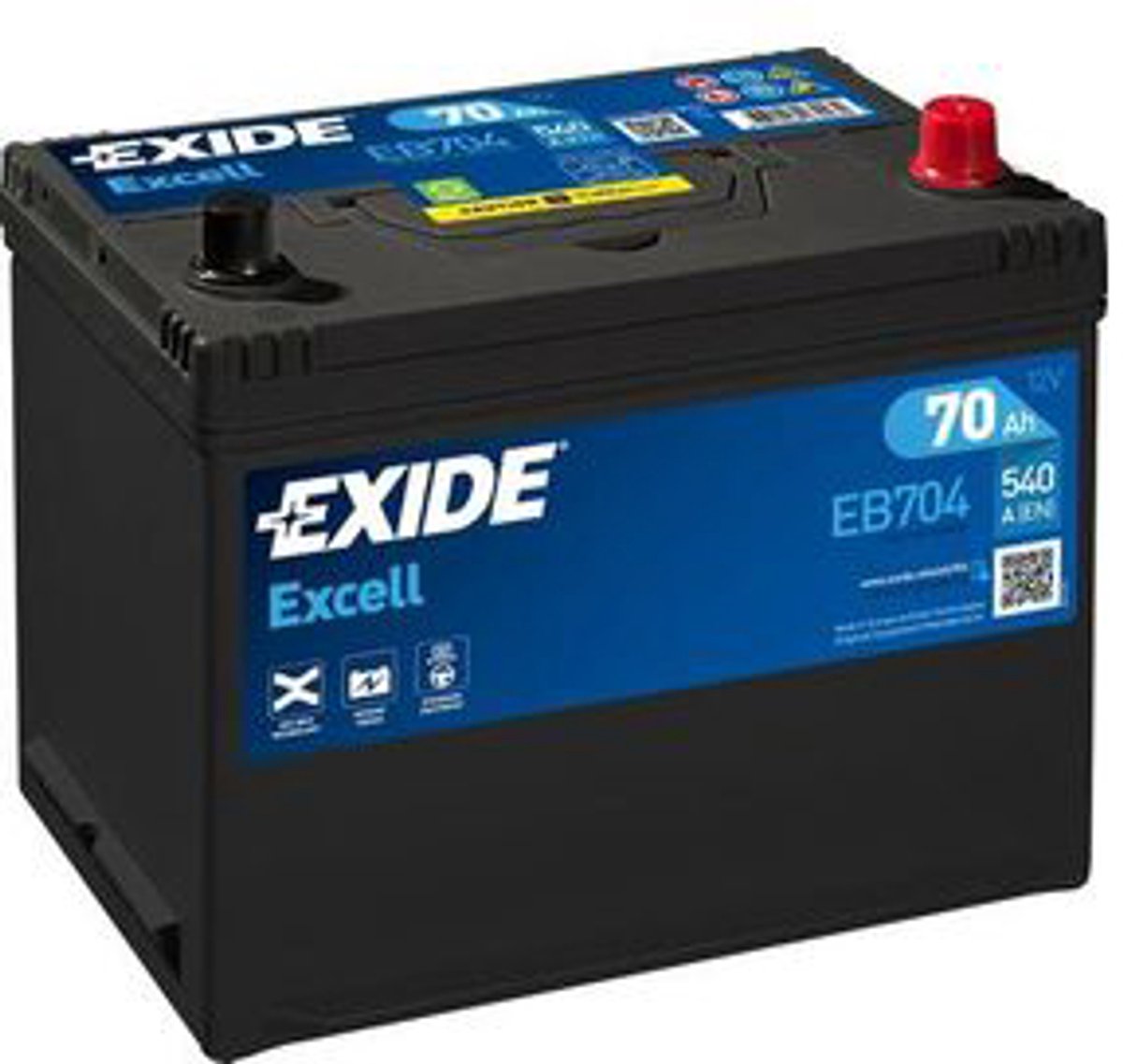 Exide Excell 12V 70Ah - Loodzuur - Startaccu - EB704