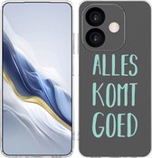 Cazy Hoesje geschikt voor Oppo A40 / A40m / A60 (5G) Hoesje Siliconen - Alles Komt Goed