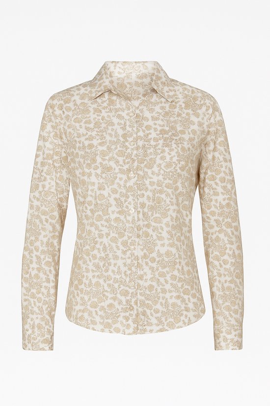 Chemisier à imprimé floral beige
