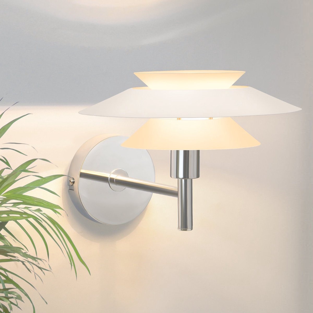 NETTLIFE Wandlamp wit - G9 Fitting - Binnenwandlamp - Metaal - Moderne Halverlichting Creatieve Bedlamp - voor Slaapkamer | Trap | Kinderkamer | Woonkamer - Zonder Gloeilamp (Max.25W)