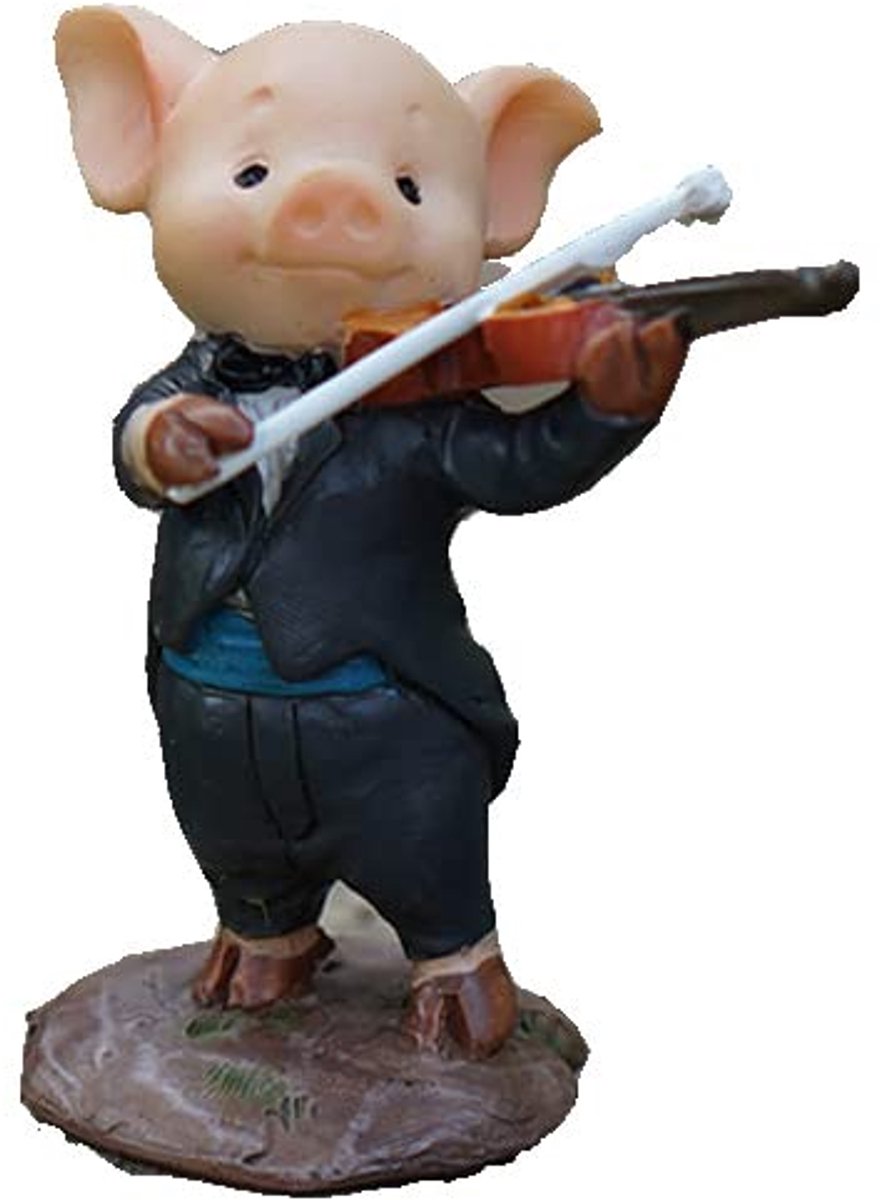 Ibenzoa® Charmant Miniatuur Beeldje van Muzikale Fee met Viool voor Binnen en Buiten Decoratie
