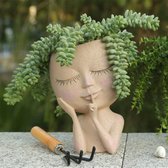 Ibenzoa® Binnen- en Buitengezicht Bloempot met Drainagesysteem voor Vetplanten en Cactussen