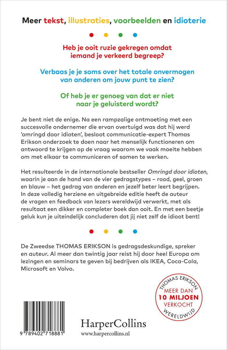 Omringd door idioten - back cover