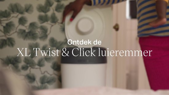 Tommee Tippee Twist & Click XL-luieremmer - voor maximaal 60 luiers - 1 navulcassette - antibacteriële GREENFILM