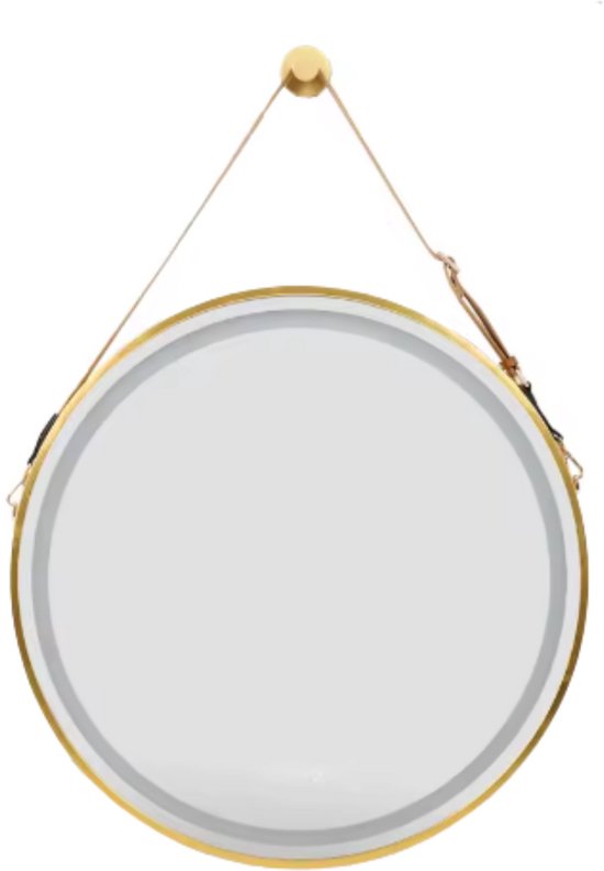 Tafelspiegel, Make-upspiegel, Spiegel Kaptafelspiegel, 30 X 30 Cm, 40 X 40 Cm, 50 X 50 Cm Ronde Spiegel, Voor Kaptafel, Bureau, Badkamer, Slaapkamer(Size:50cm,Color:Goud