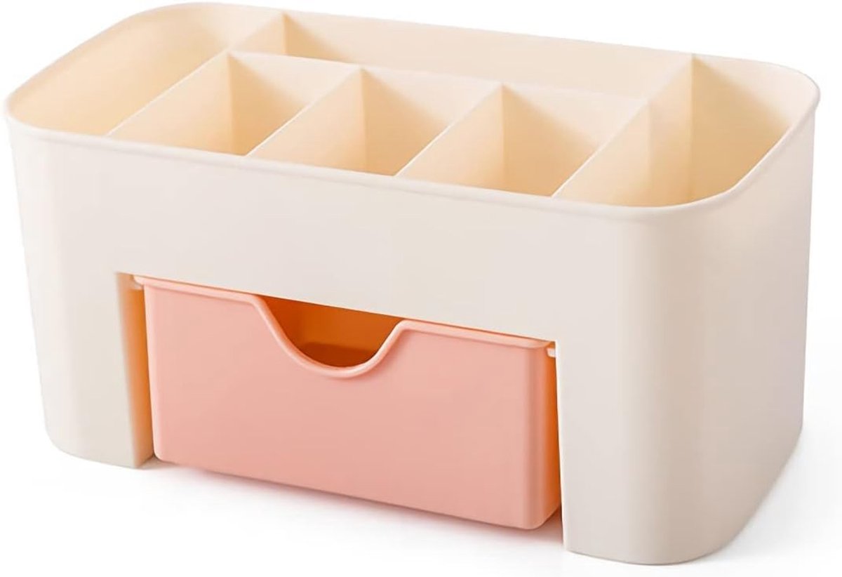Make-up organizer - voor make-up en accessoires - voor badkamer of kaptafel - roze