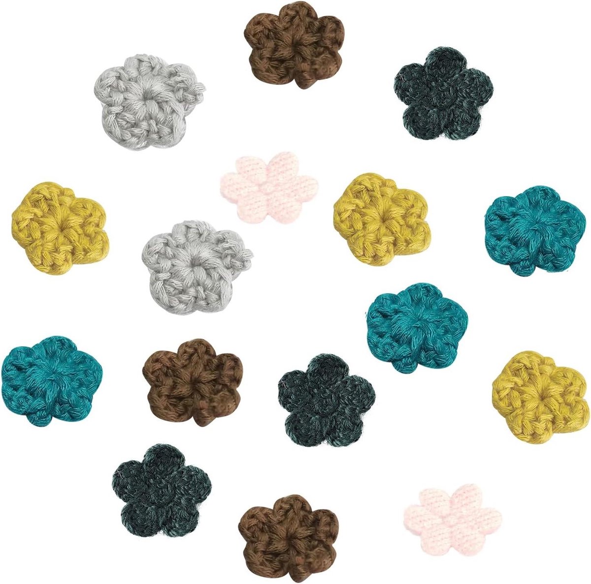 Allecto Plus - Handgemaakte Gehaakte Bloemen Set van 30 stuks voor Bruiloftsdecoratie - PandaHall Football Thema Boeket Bloemen