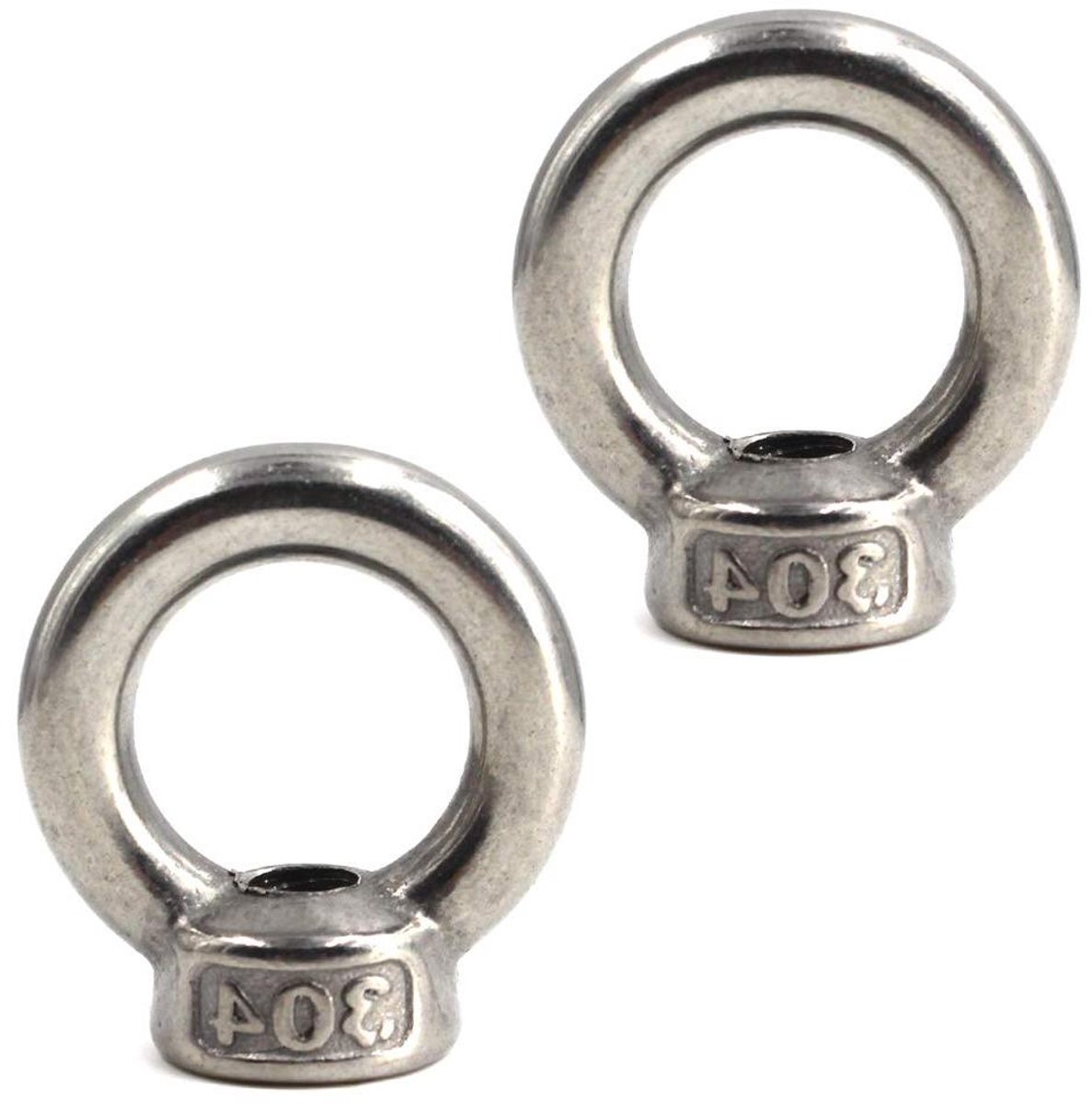Allecto Plus - RVS Ringmoeren M14 304 (Set van 2) - Duurzaam en Roestvrij