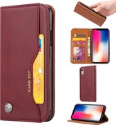 Leren Wallet Case - iPhone XR - Wijn Rood