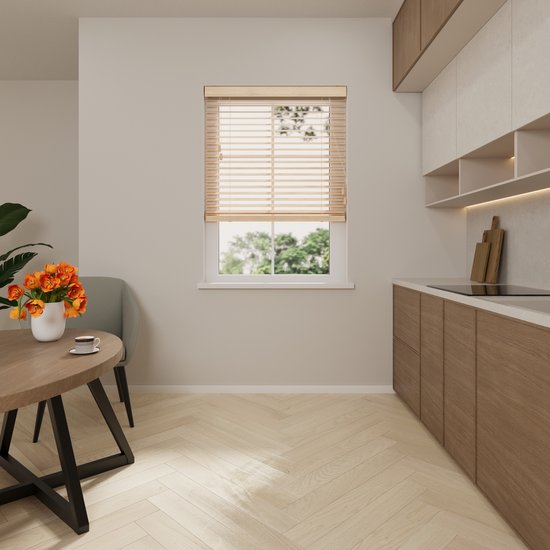 Dutchblinds Houten Jaloezieën 50mm - Antraciet - 140 x 175 cm - Raamdecoratie op maat Dutchblinds Houten Jaloezieën 50mm - Antraciet - 140 x 175 cm - Raamdecoratie op maat