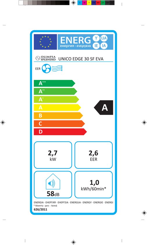 UNICO EDGE 30 SF EVA R32 Climatiseur Inverseur Froid Uniquement Sans Unite Exterieure