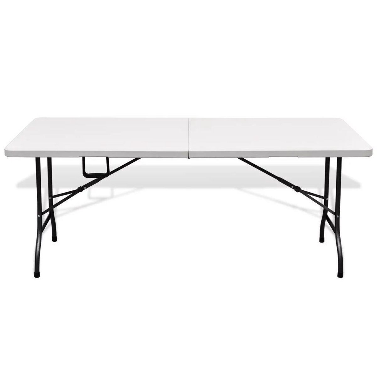 vidaXL Tuintafel inklapbaar 180x75x74 cm HDPE wit